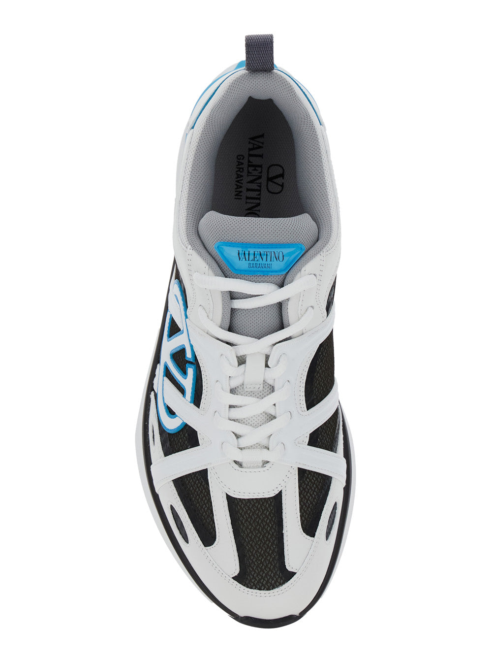 Valentino Garavani Men 'Easyjog' White Sneakers With Vlogo Detail In Leather Man