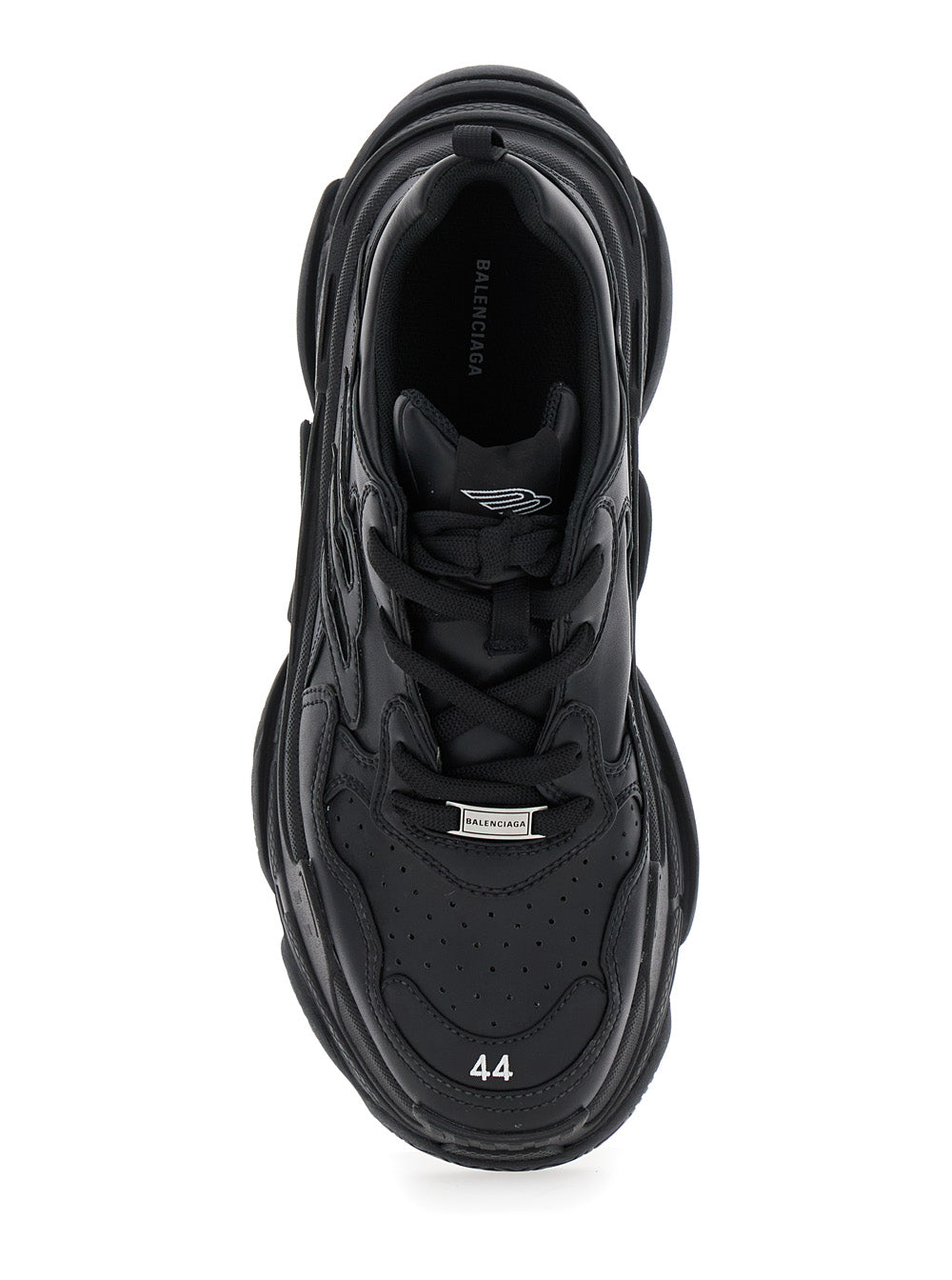 Balenciaga Men 'Triple S Sporty' Black Sneaker With 3B Logo Embroidered On The Side And Worn Effect In Tech Fabric Man
