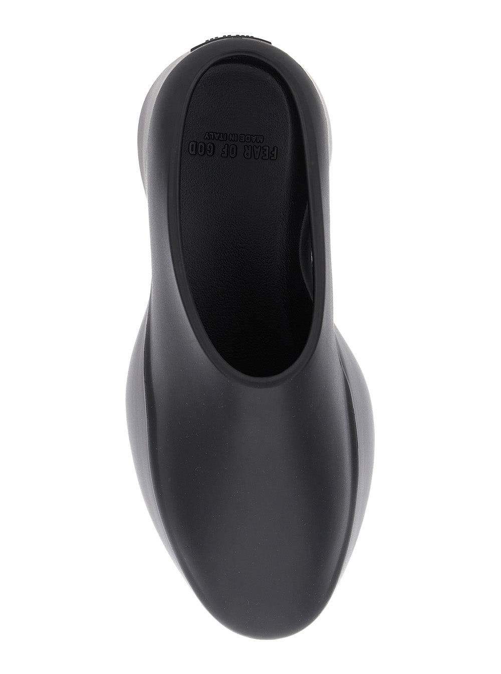 Fear Of God Men 'Eva Runner' Black Sneakers With Logo On The Heel And Side Cut-Out Detail In Plastic Man