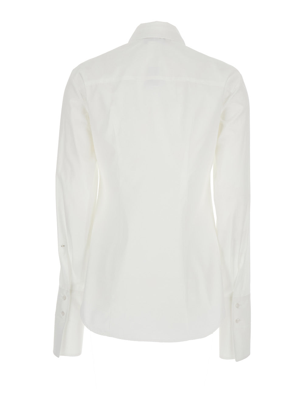 Sportmax Women 'Oste' White Shirt With Classic Collar And Concealed Front Closure In Cotton Man
