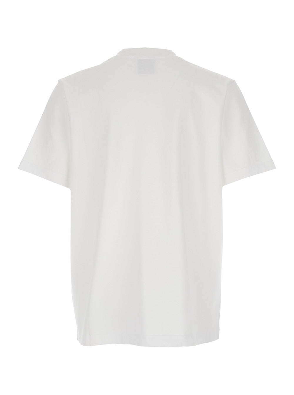 Casablanca Men White Crewneck T-Shirt With Logo On The Front In Cotton Man