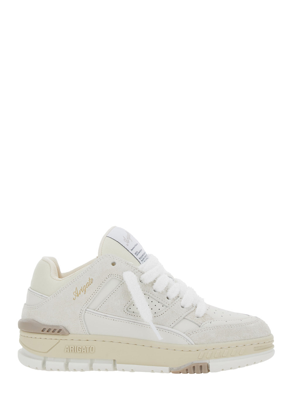 Axel Arigato Women 'Area Lo' White Low Top Sneakers With Logo Patch On The Tongue And Chunky Sole In Leather Blend Woman