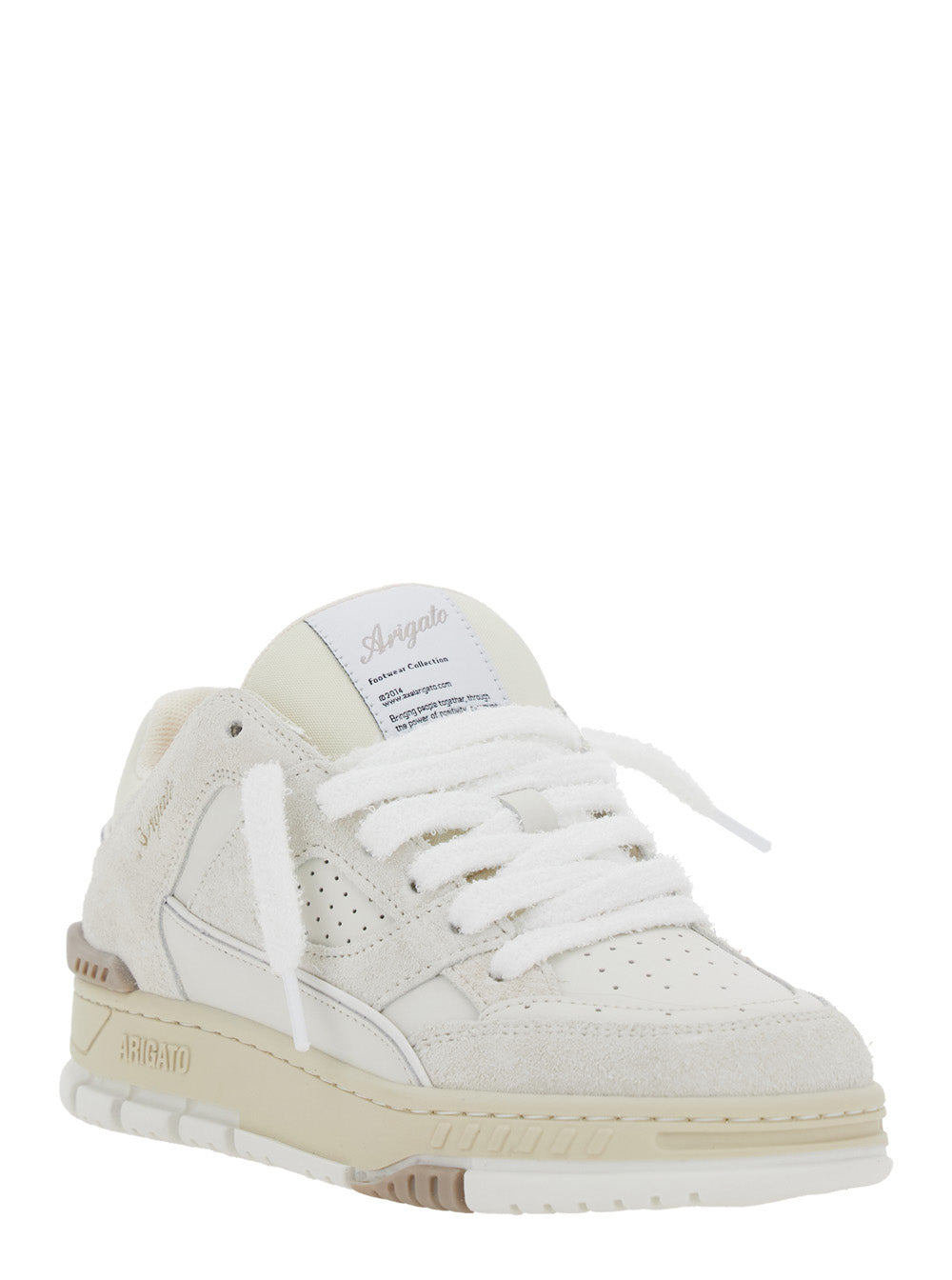 Axel Arigato Women 'Area Lo' White Low Top Sneakers With Logo Patch On The Tongue And Chunky Sole In Leather Blend Woman