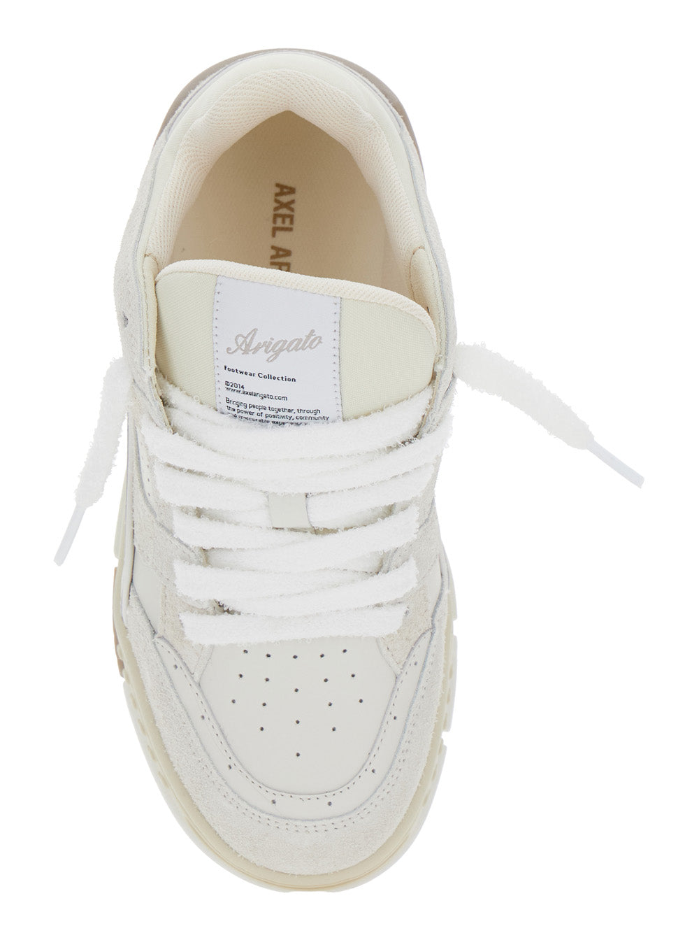 Axel Arigato Women 'Area Lo' White Low Top Sneakers With Logo Patch On The Tongue And Chunky Sole In Leather Blend Woman