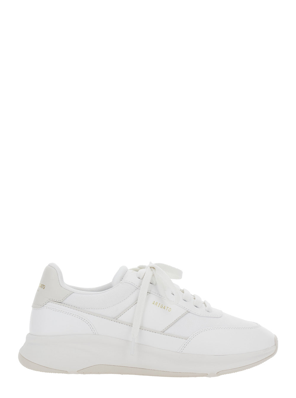 Axel Arigato Men 'Genesis Neo Runner' White Low Top Sneakers With Logo Lettering On Tongue And Heel In Leather Blend Man