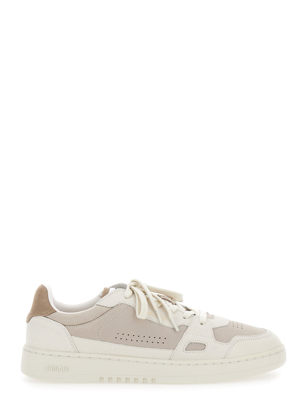 Axel Arigato Men 'Dice Lo' Beige Low Top Sneakers With Logo Patch On The Tongue And Logo Lettering On The Heel In Leather Man