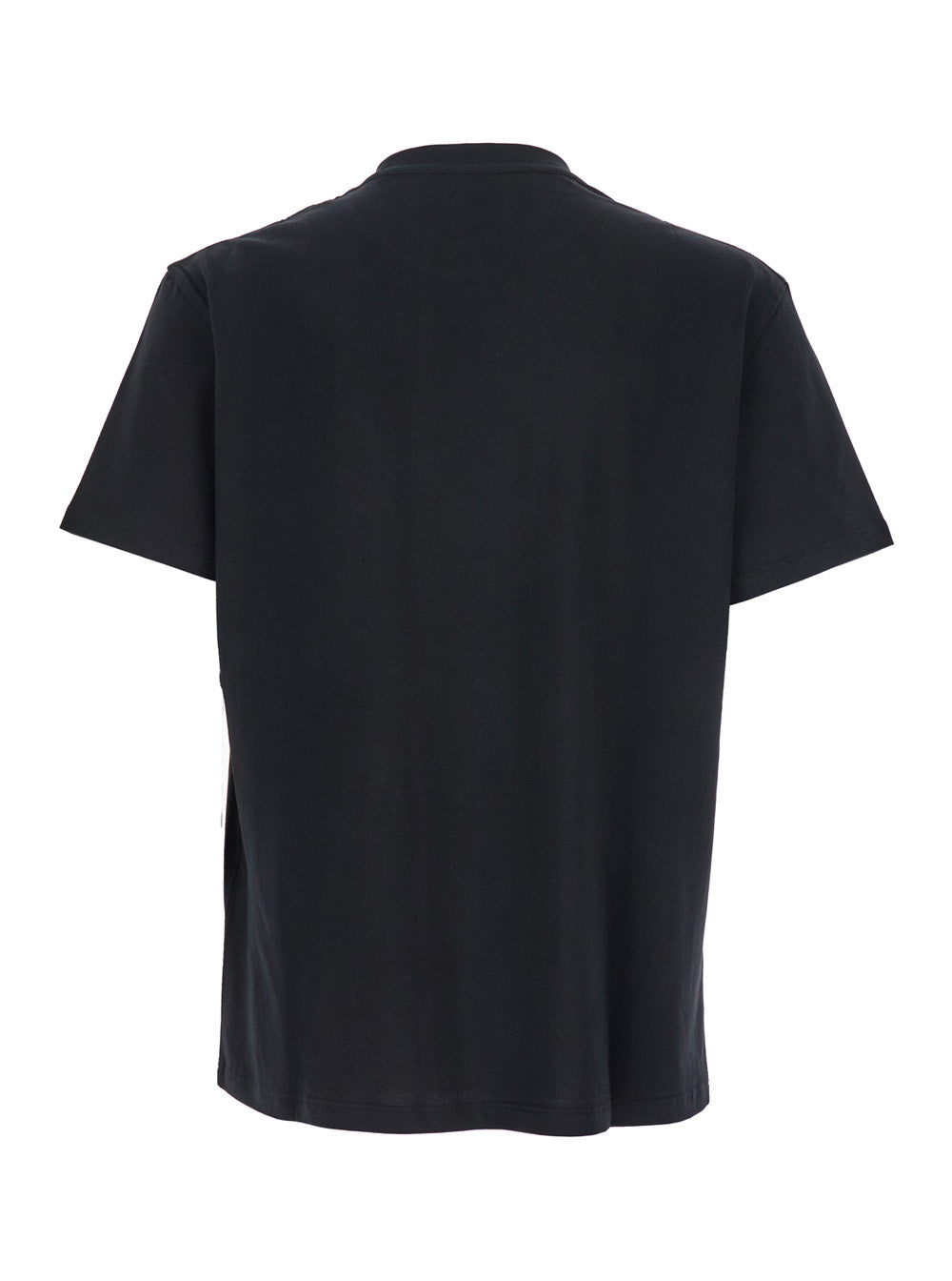 Valentino Men Black Crewneck T-Shirt With Vlogo On The Front In Cotton Man