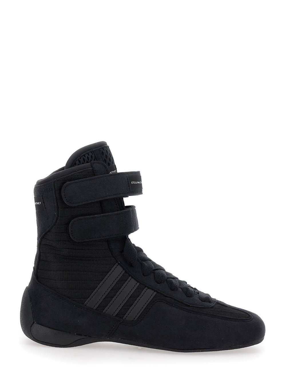 Stella Mccartney Women 'Rasant' Black Sneakers With Strap Closure And Logo Detail On The Side In Tech Fabric Woman
