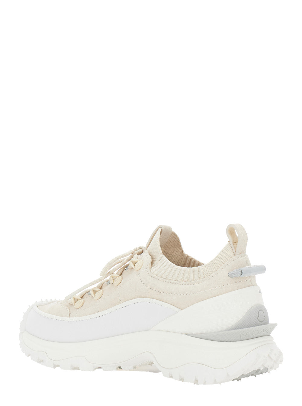 Moncler Women 'Trailgrip Lite3' Beige Low Top Sneakers With Logo Patch On The Tongue And Logo Detail On The Rear In Leather Woman