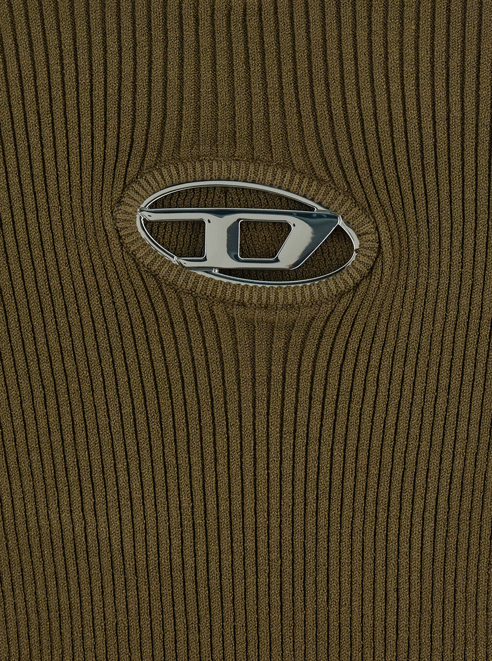 Diesel Women 'M-Valari' Cropped Long-Sleeve Crewneck T-Shirt With Logo On The Front In Viscose Blend Woman