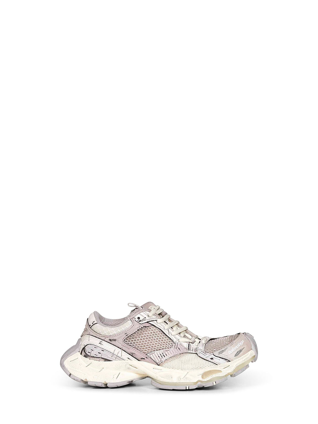 Balenciaga Women Beige And Grey Stapler Sneakers