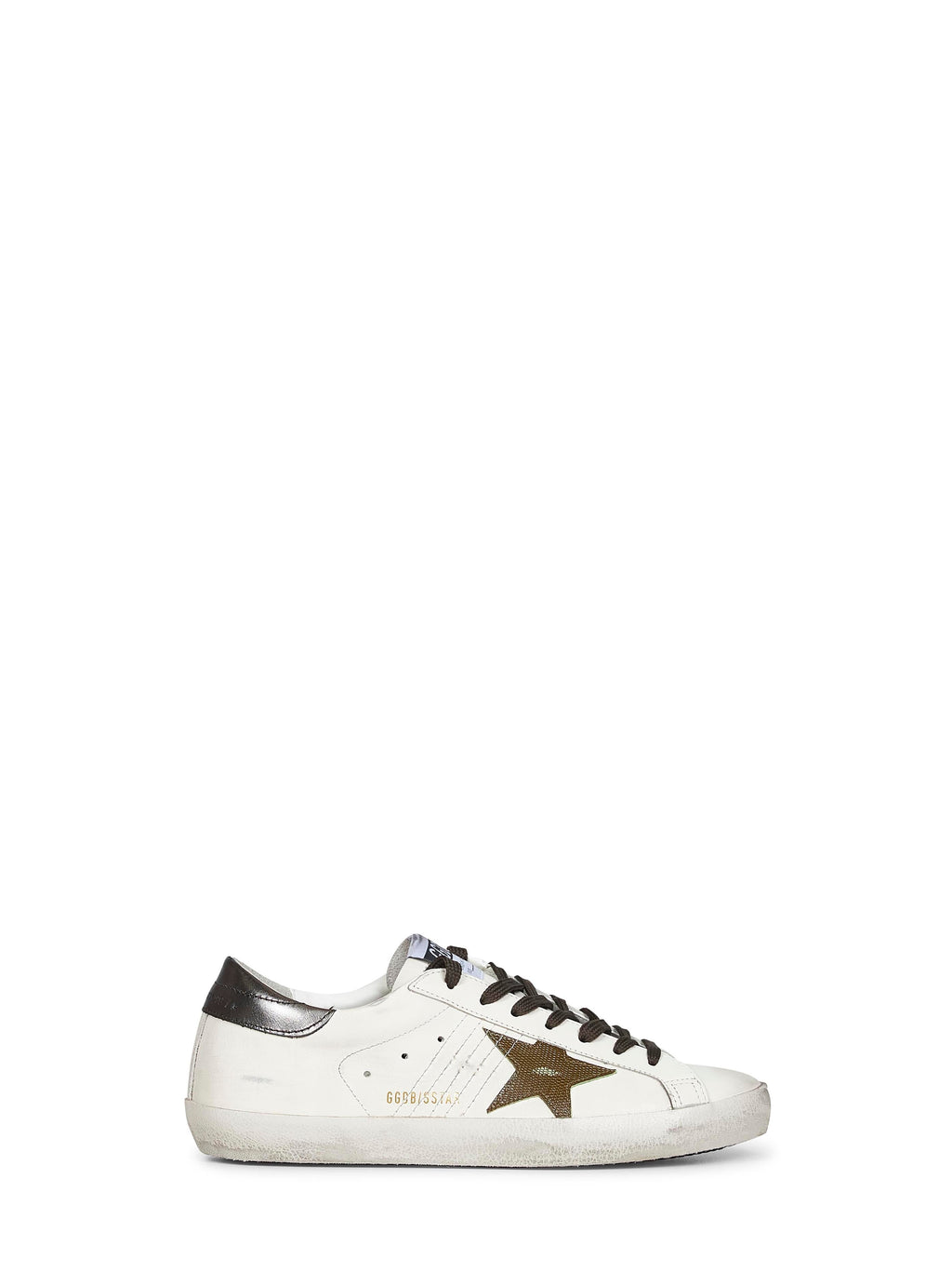Golden Goose Men White Leather Super-Star Sneakers