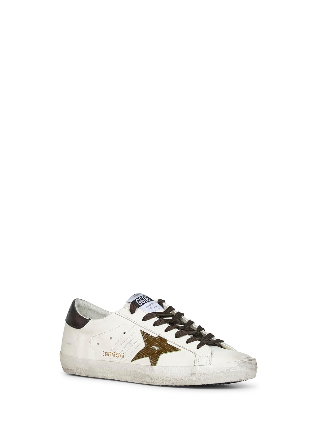 Golden Goose Men White Leather Super-Star Sneakers