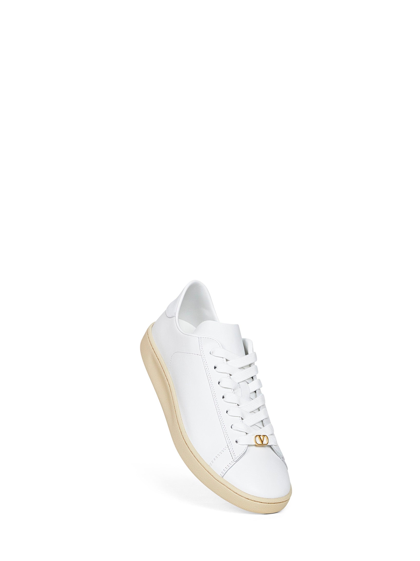 Valentino Garavani Men White Nappa Calfskin Royco Sneakers