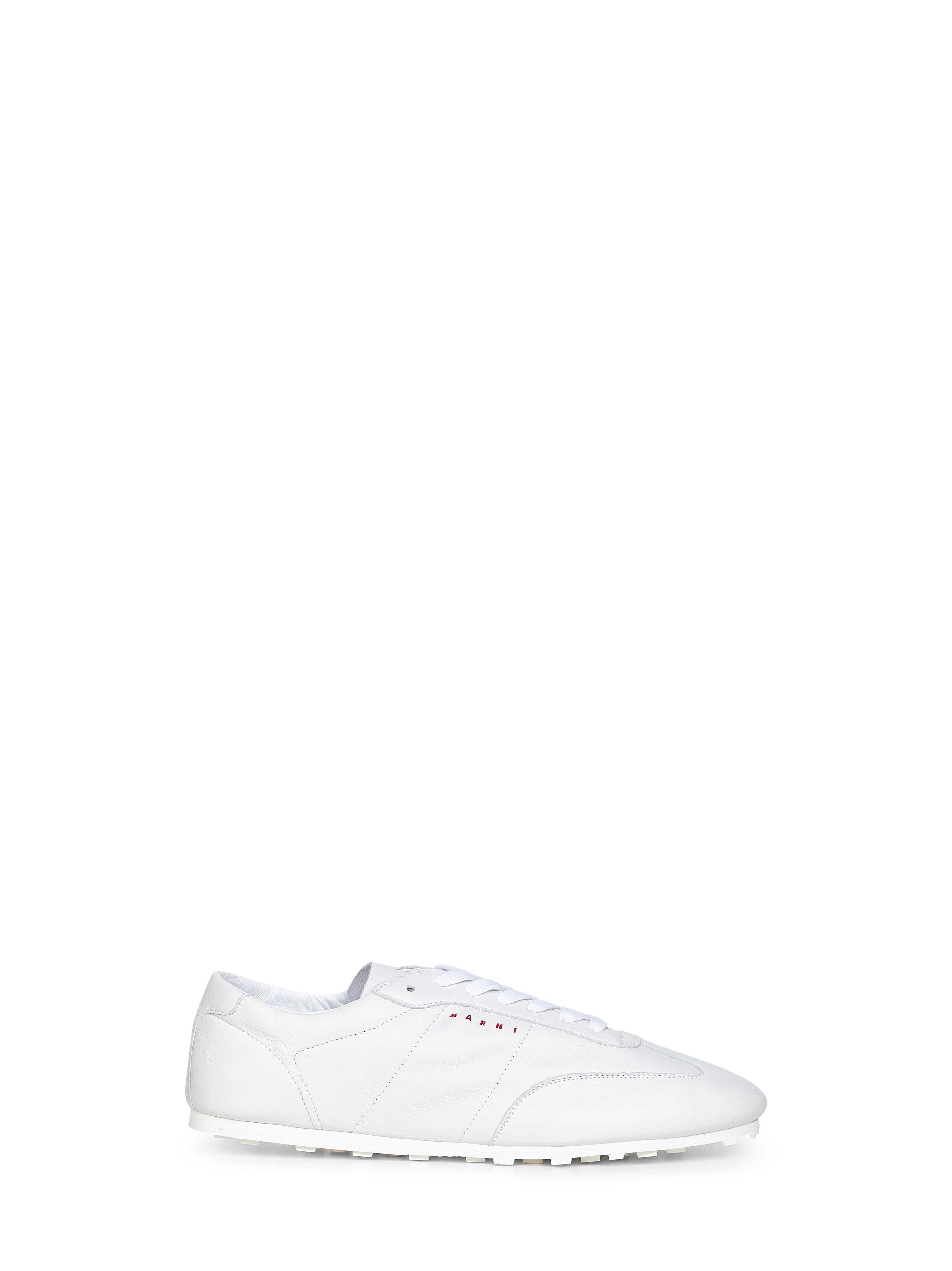 Marni Men White Nappa Leather Softy Soccer Sneakers
