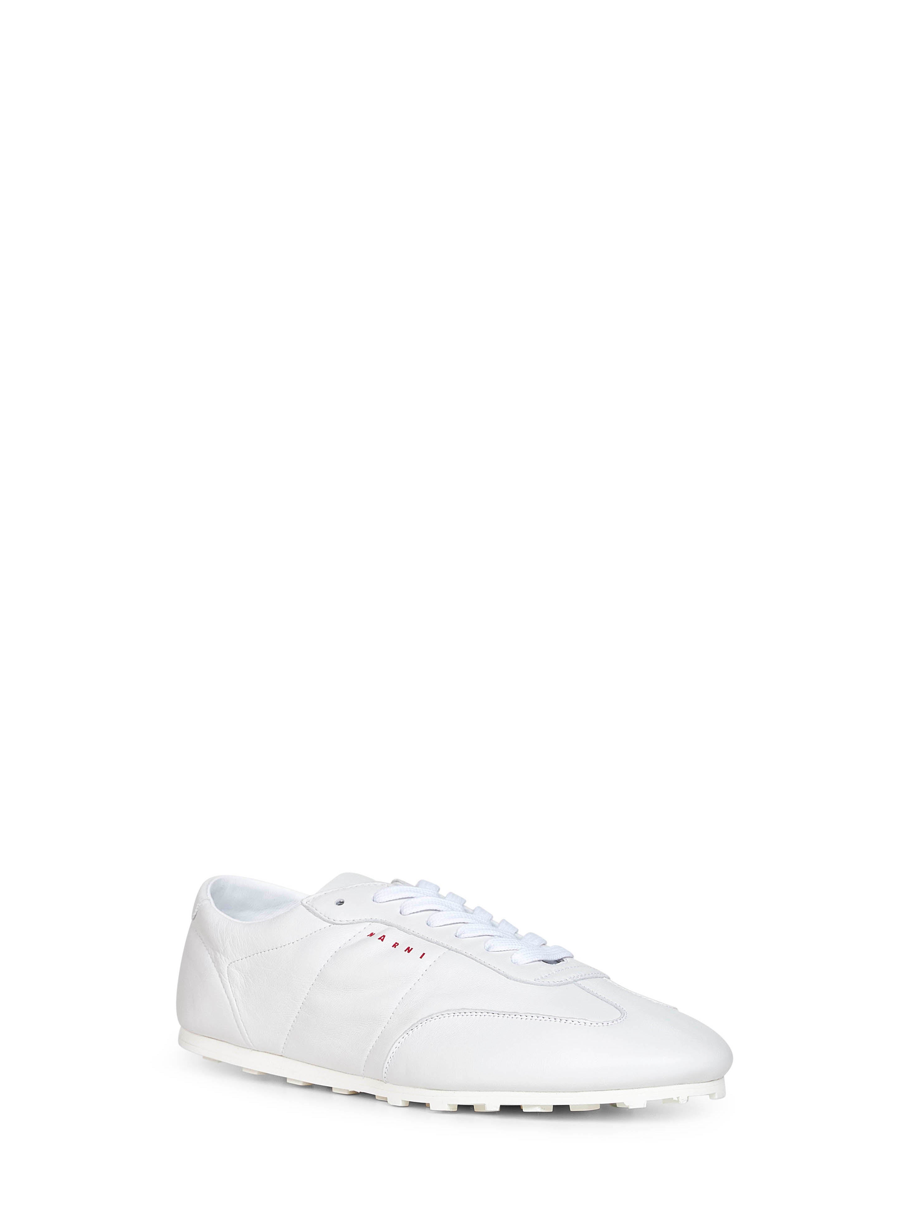 Marni Men White Nappa Leather Softy Soccer Sneakers