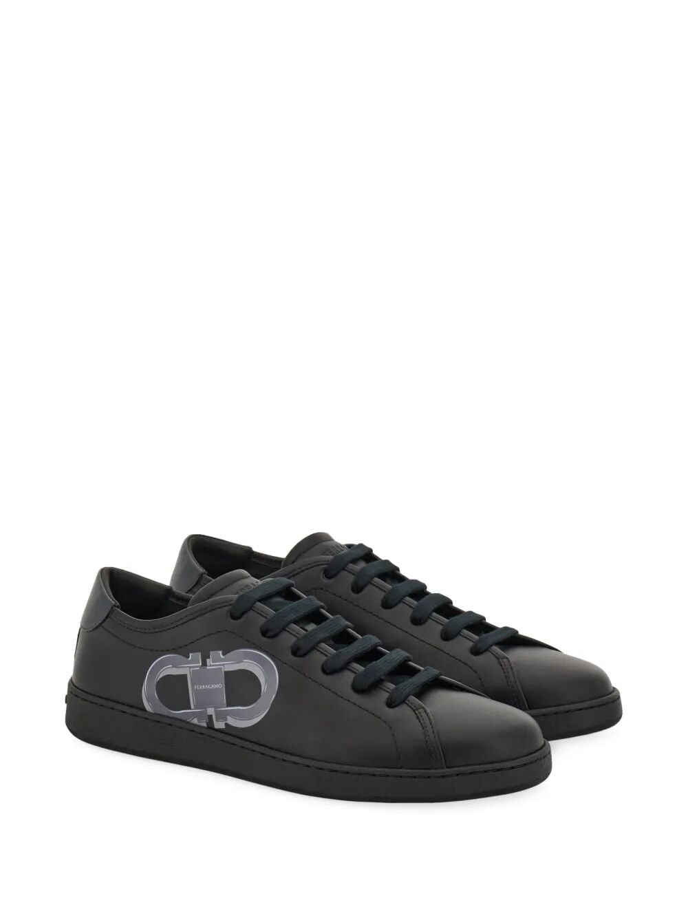 Ferragamo Men Double Gancini Brandy1 Sneakers