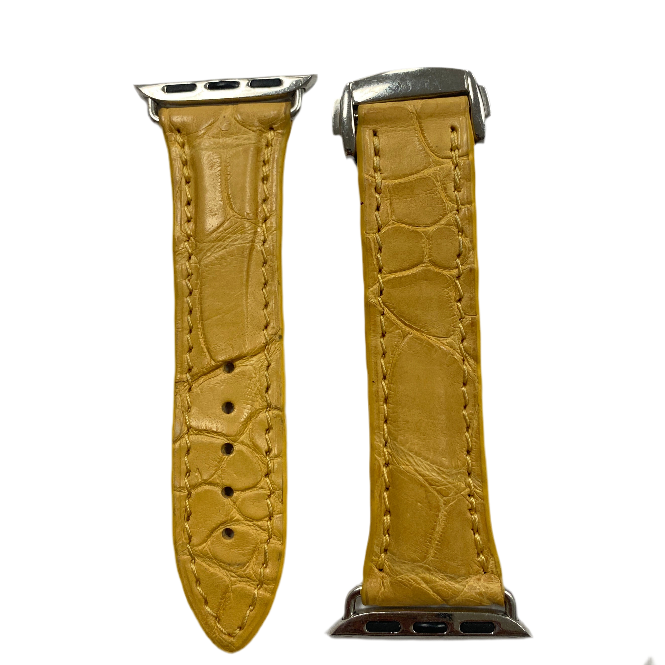 Apple Watch Band, Natural Mustard Yellow Alligator