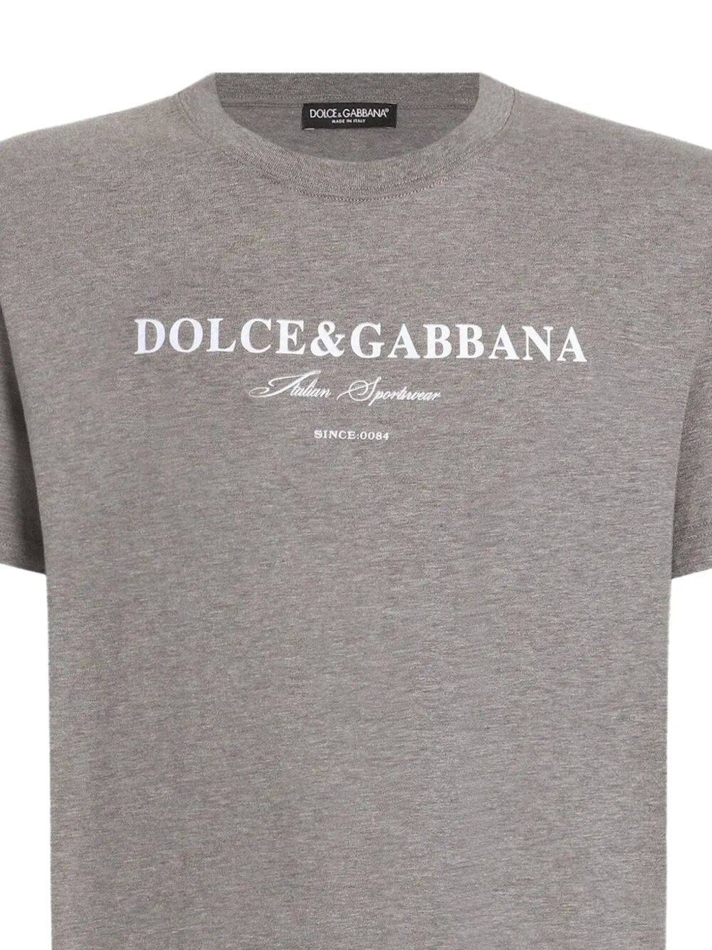 Dolce & Gabbana Men Cotton T-Shirt With Print
