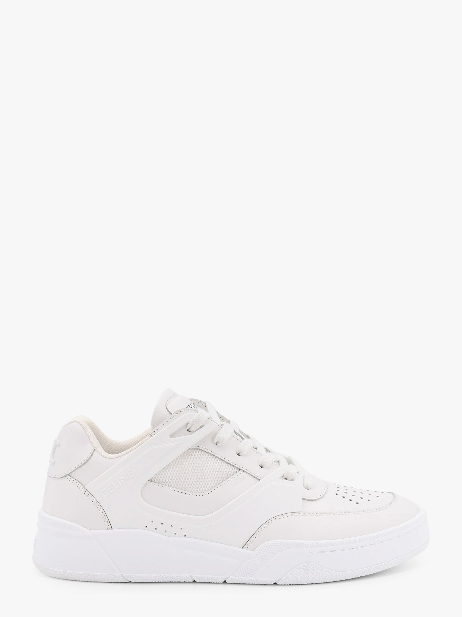 Celine Men Ct-09 Leather Sneakers With Mesh Inserts