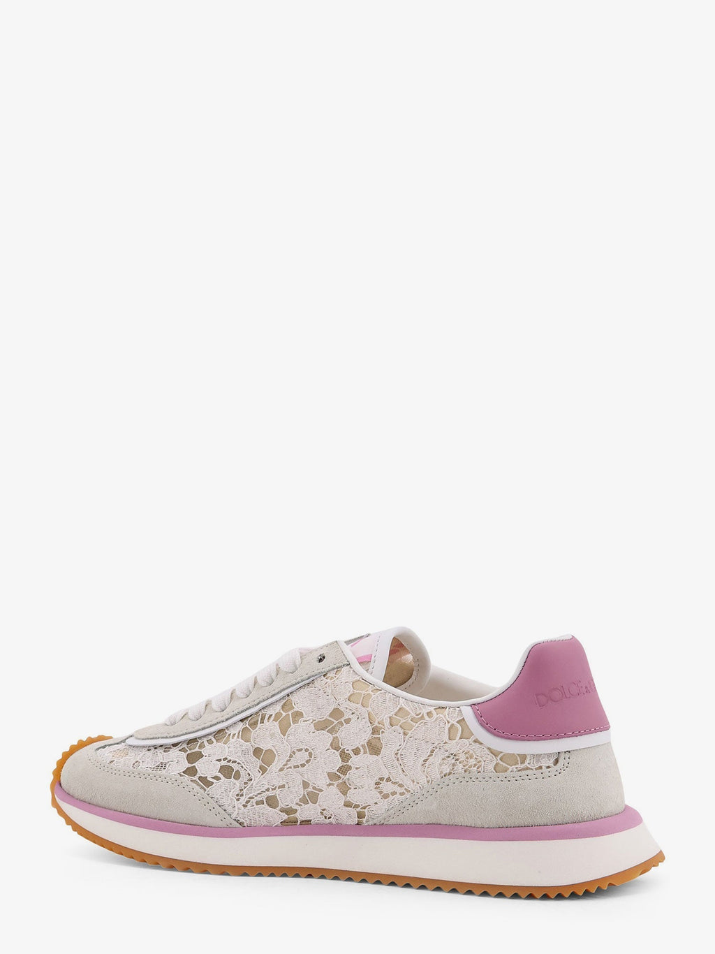Dolce & Gabbana Women Low-Top Lace Sneakers With Suede Inserts