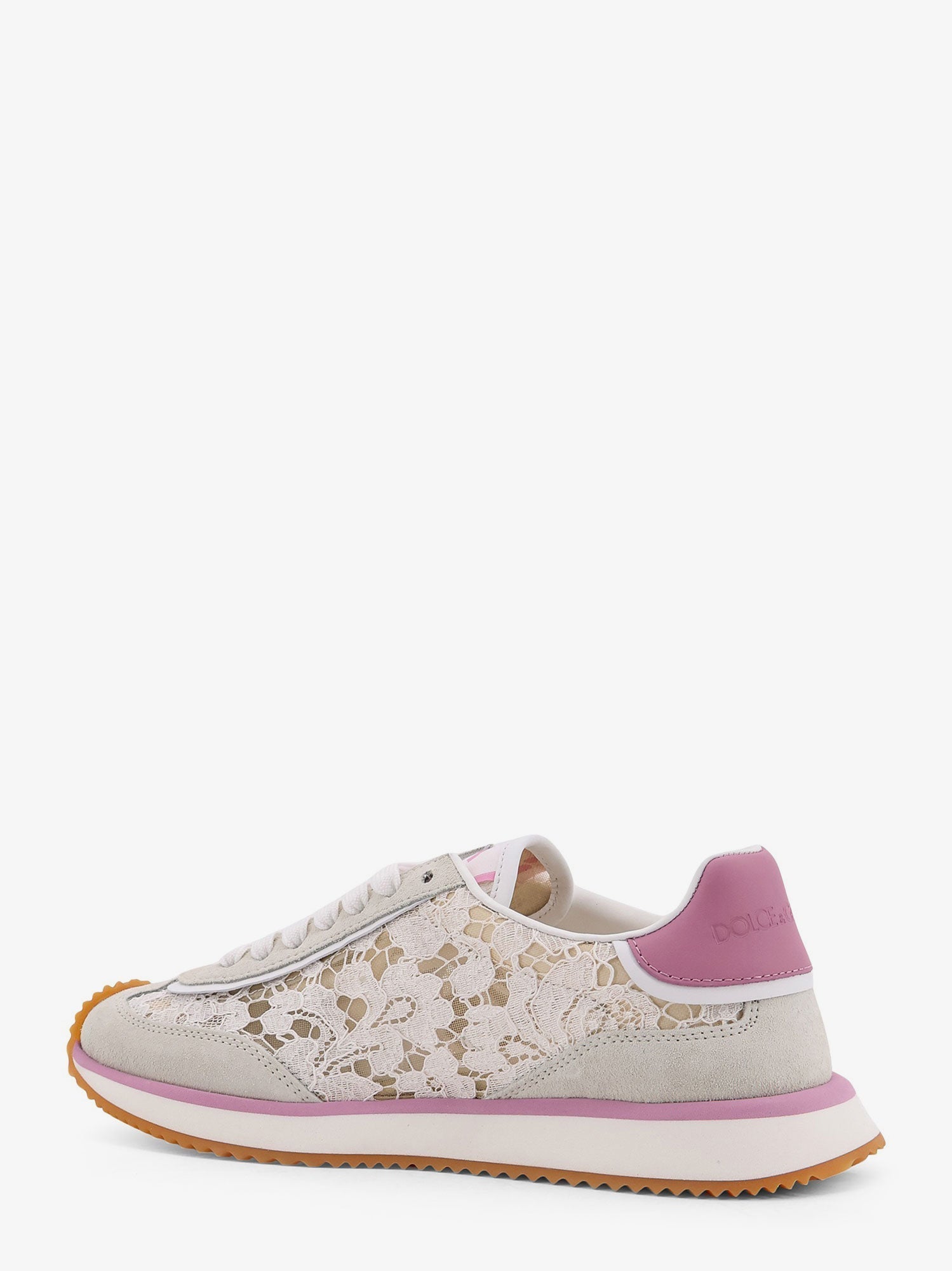Dolce & Gabbana Women Low-Top Lace Sneakers With Suede Inserts