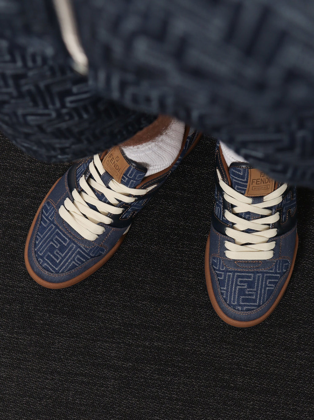 Fendi Men Fendi Match Denim Sneakers