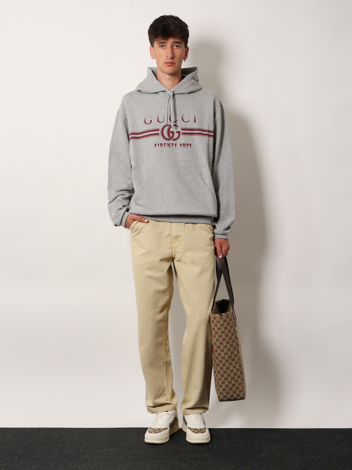 Gucci Men Cotton Jersey Hooded Sweatshirt