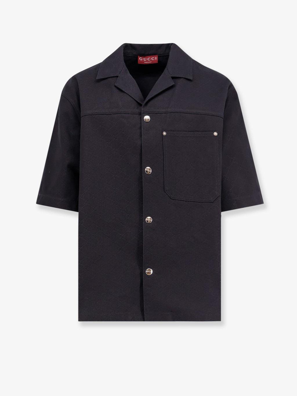 Gucci Men Gg Jacquard Cotton Shirt