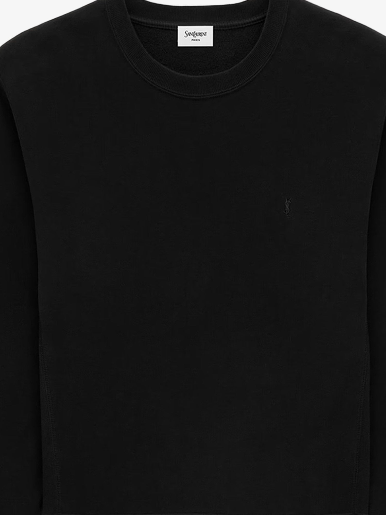 Saint Laurent Men Certified Cotton Sweatshirt With Cassandre Embroidery