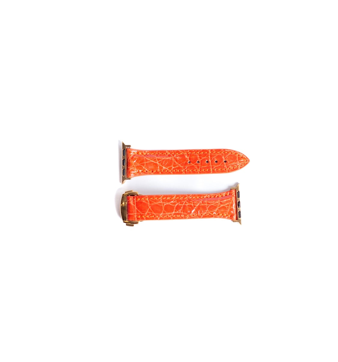 Apple Watch Band, Orange Glazed Alligator