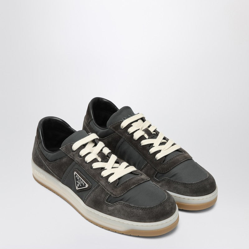Prada Sneakers Downtown In Re-Nylon And Gray Suede Men