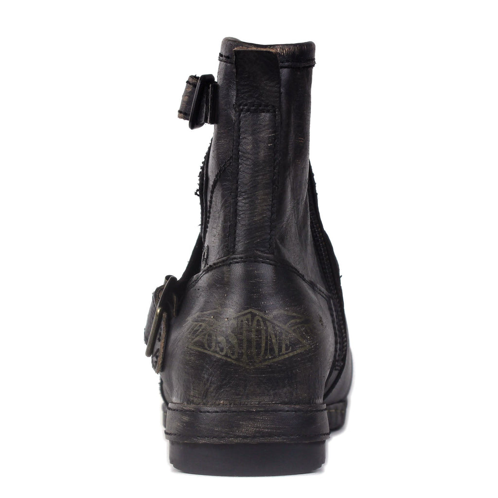 Men's Leather Ankle Moto Boots OS-5008-1-BS