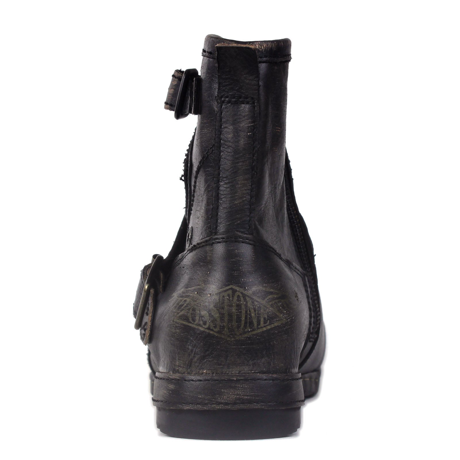 Men's Leather Ankle Moto Boots OS-5008-1-BS