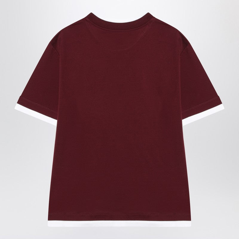 Prada Amaranth T-Shirt In Cotton Jersey Women
