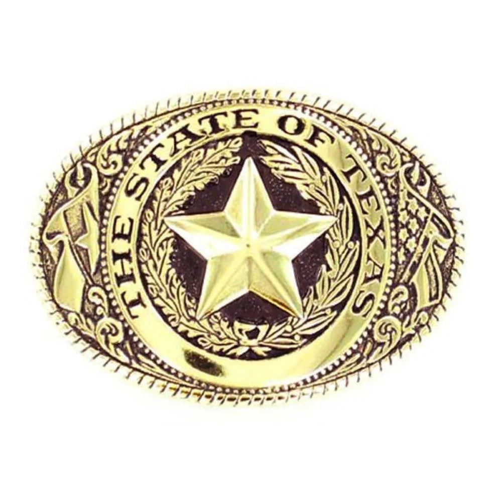 Nocona Tex Ritter - Belt Buckle Gold