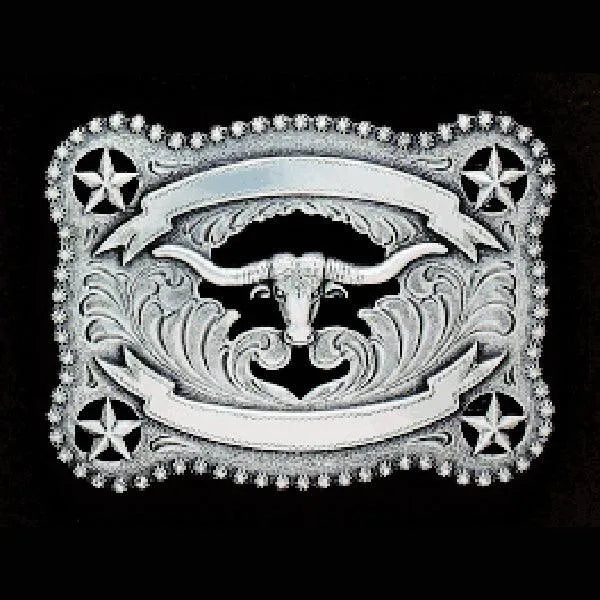 Nocona Shooting Star - Belt Buckle Silver