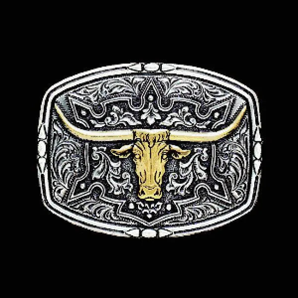Nocona Tracer - Belt Buckle Silver Gold