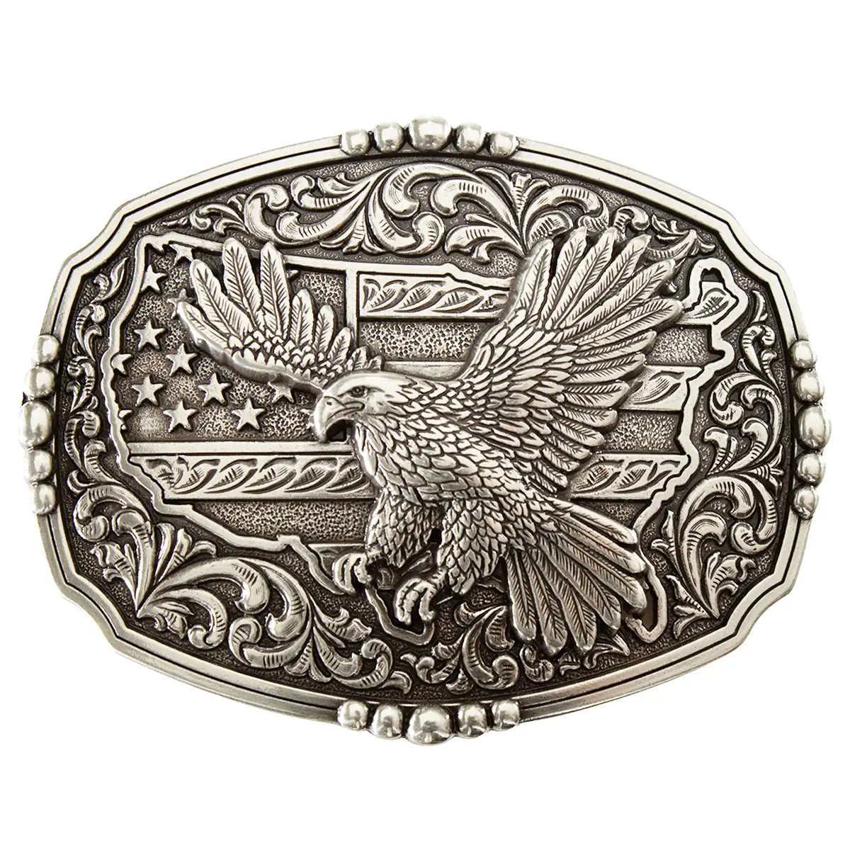 Nocona Freedom Flight - Belt Buckle Silver