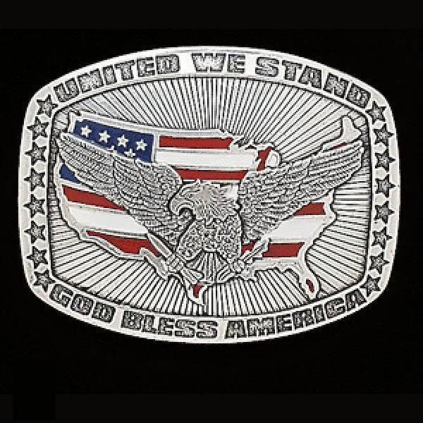 Crumrine United We Stand - Belt Buckle Silver