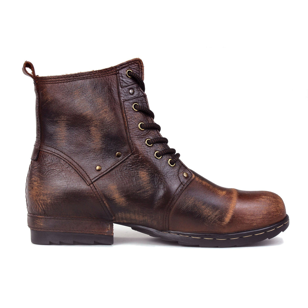 Men's Leather Ankle Boots OSS-6015-6-Retro Brown