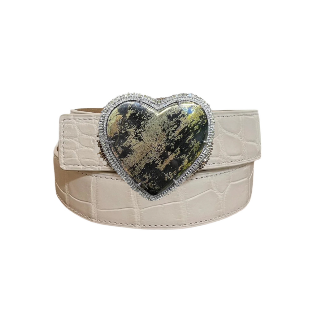 S. Carter Designs Belt Buckle, Black Apache Heart
