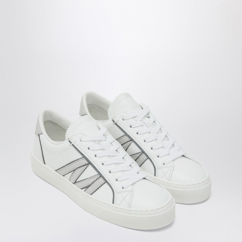 Moncler White Leather Monaco2 Sneakers Women