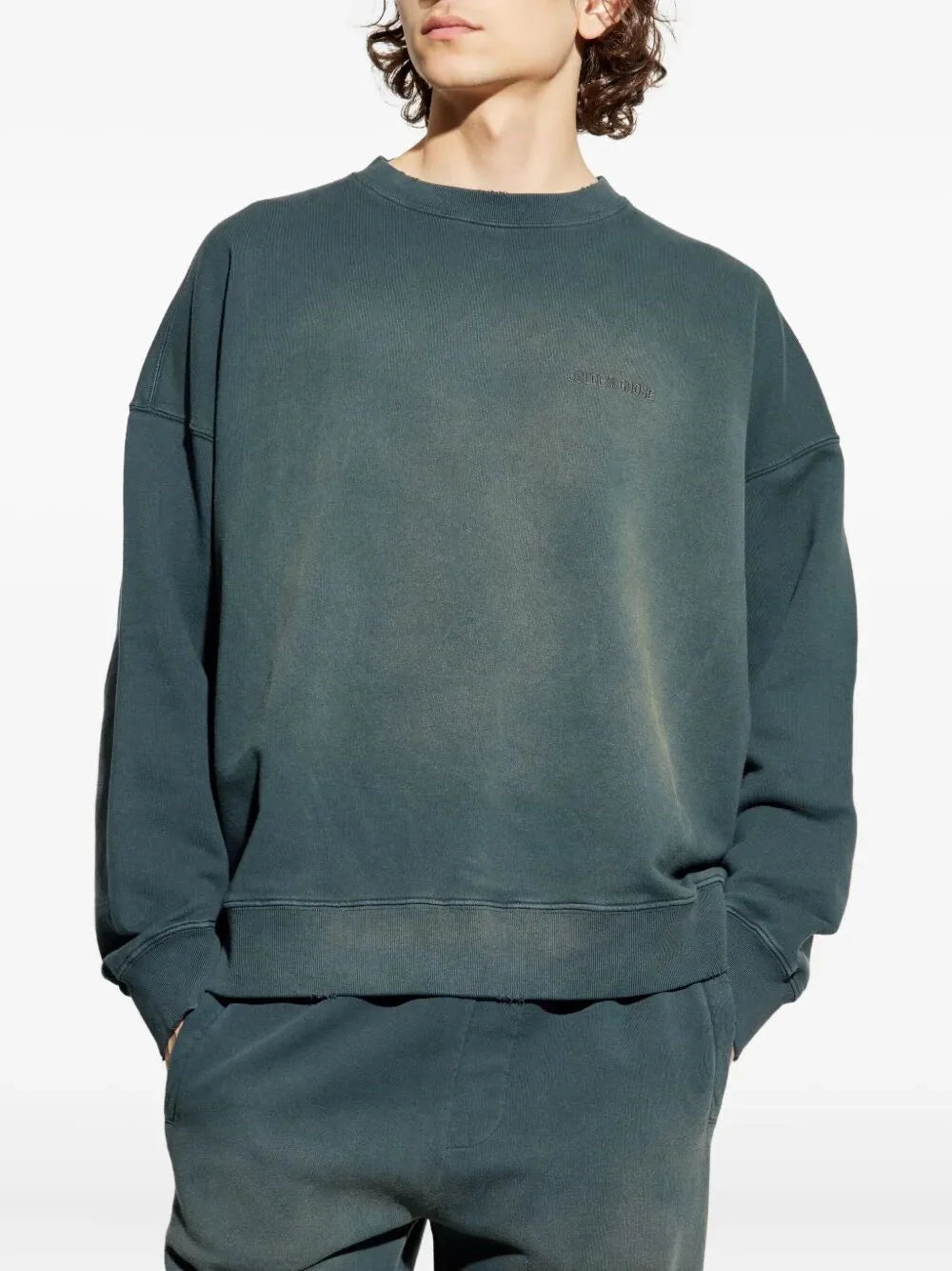 Golden Goose Men `Journey` Crew-Neck Sweatshirt With Embroidery