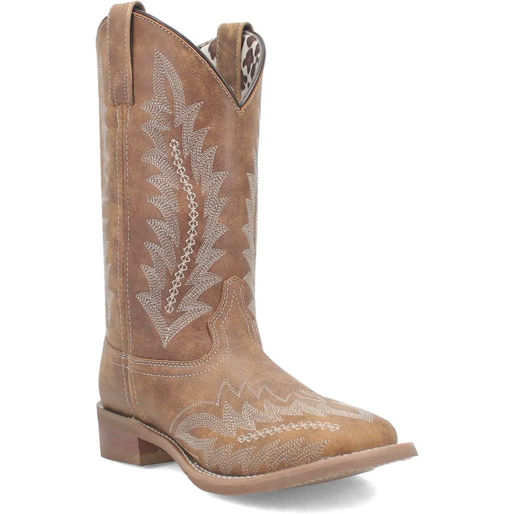 Laredo Cheyenne - Women's Leather Cowgirl Boots Tan Regular