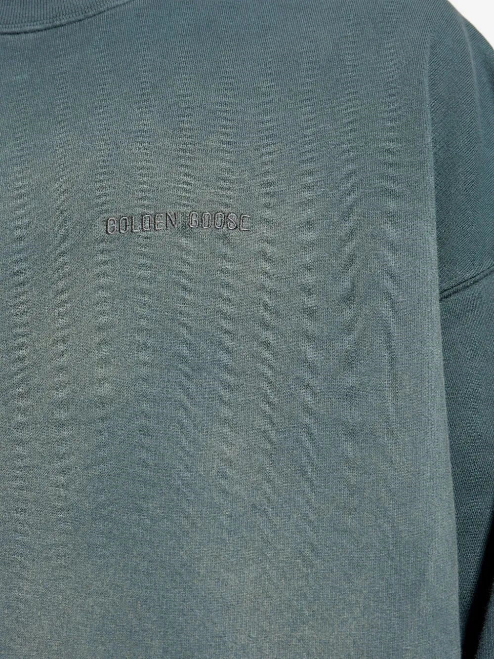 Golden Goose Men `Journey` Crew-Neck Sweatshirt With Embroidery