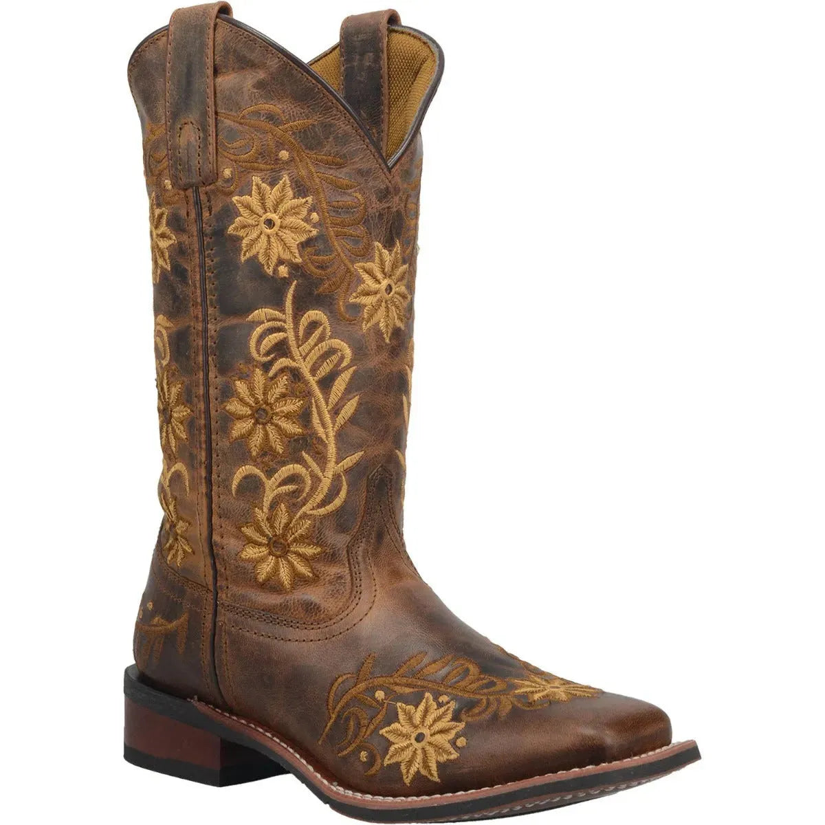 Laredo Secret Garden - Women's Leather Cowgirl Boot Brown Regular