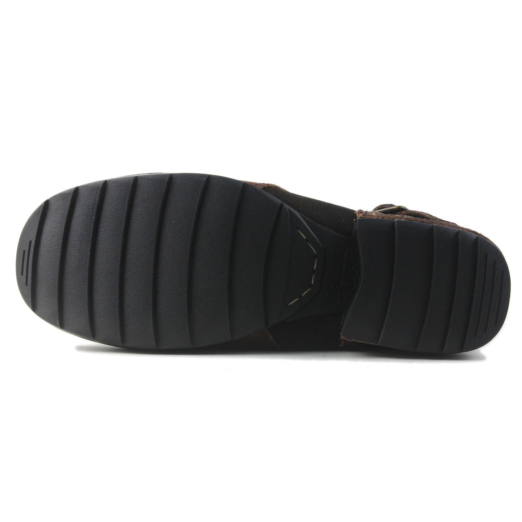 Men's Leather Ankle Moto Boots OS-5008-1-BP