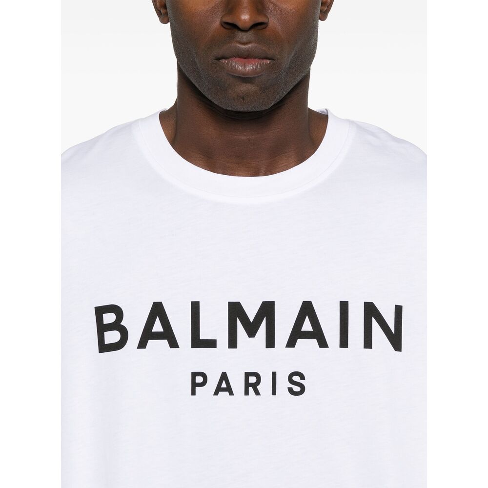 Balmain White T-Shirts & Vests - T-Shirts Men