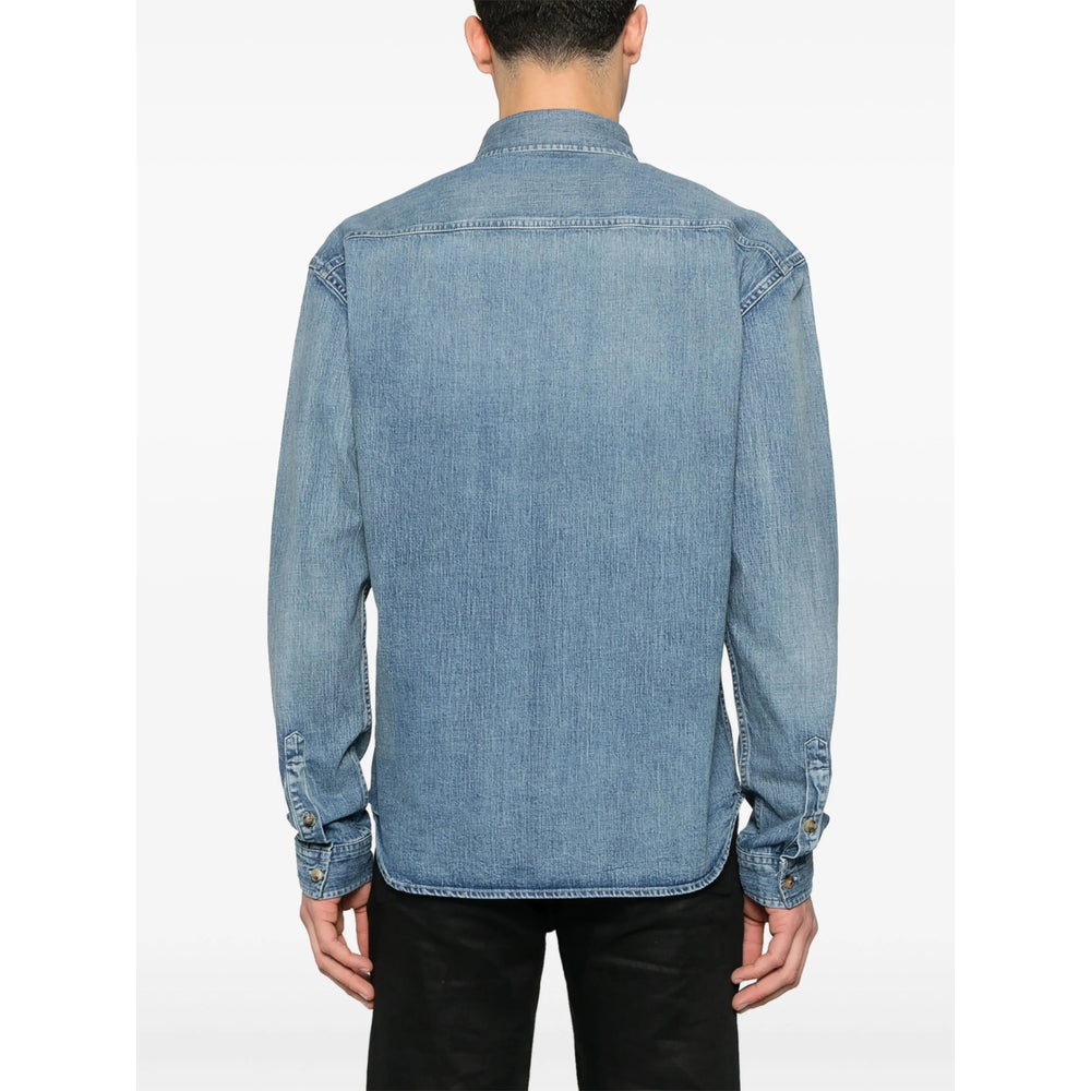 Saint Laurent Blue Shirts Men